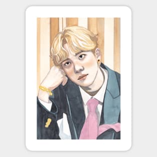 Jung Yunho ATEEZ Watercolour Painting Sticker